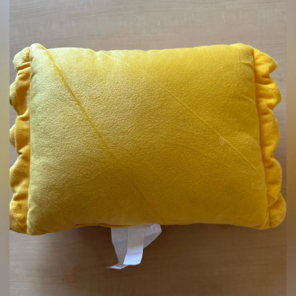 Mustard Packet and Pretzel Novelty Accent Throw Pillow Home Decor NWT